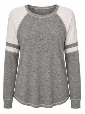 Torrid Raglan Green Cream Long Sleeve Pullover Crew Neck Sweater Top 0X